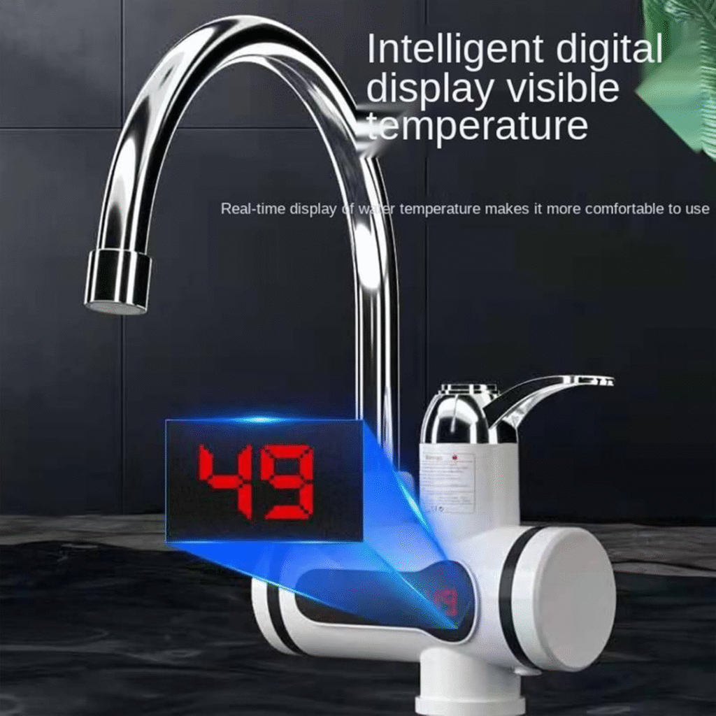Instant Electric Hot Water Tap with Digital Display – 3000W Faucet Heater Pakistan